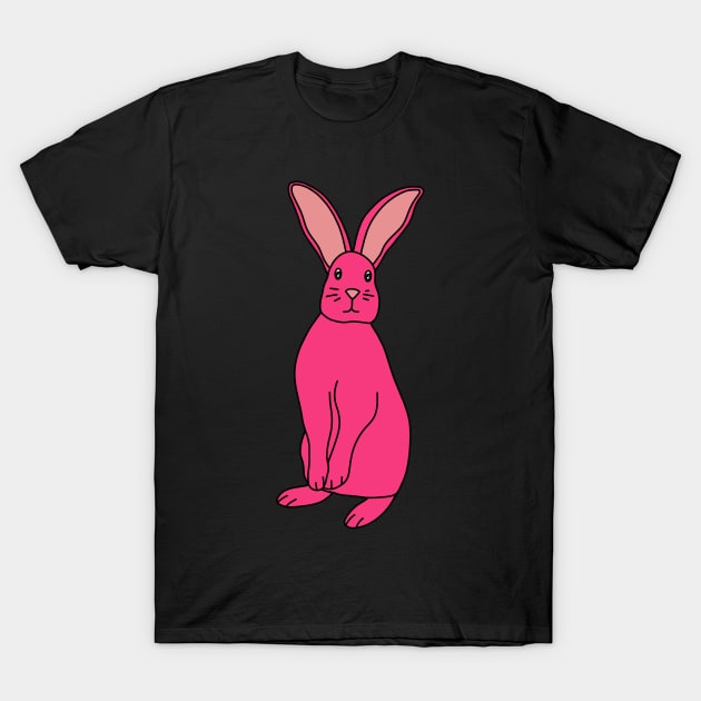 Pink Bunny T-Shirt by Kelly Louise Art